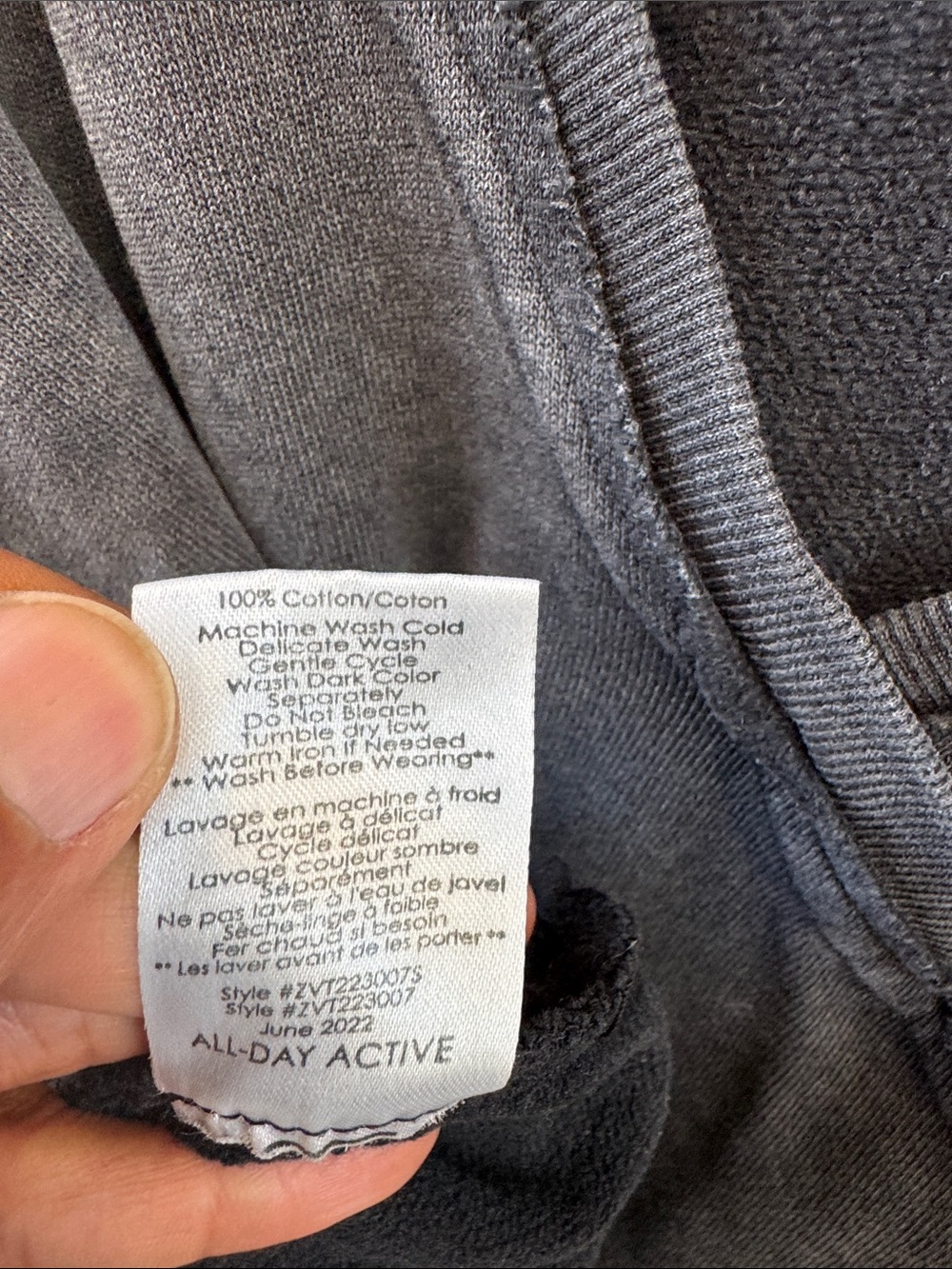 Z Supply Faded Charcoal V-Neck Pullover - Picture 4 of 4